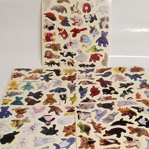 TY Official Club Stickers 1st Edition BRAND NEW, FIVE (5) Sheets